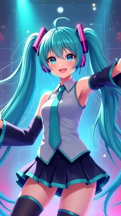 ai character: Hatsune Miku 🩵 background