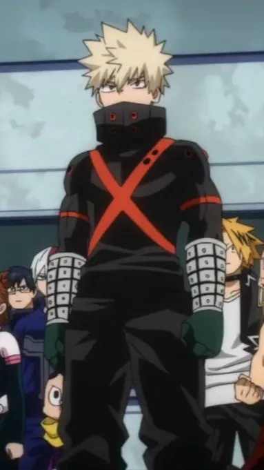 ai character: Katsuki Bakugo.  background