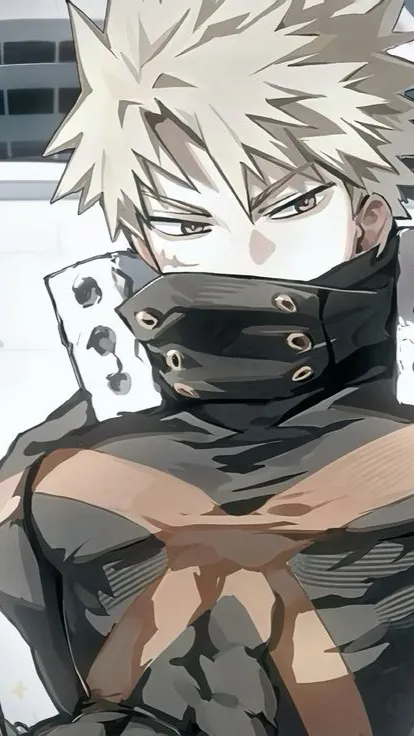 ai character: Katsuki Bakugo.  background