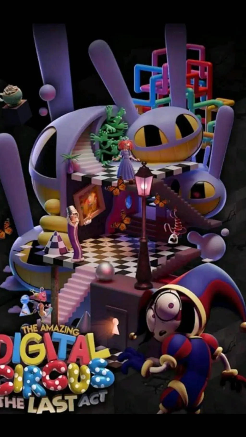 ai character: digital circus background