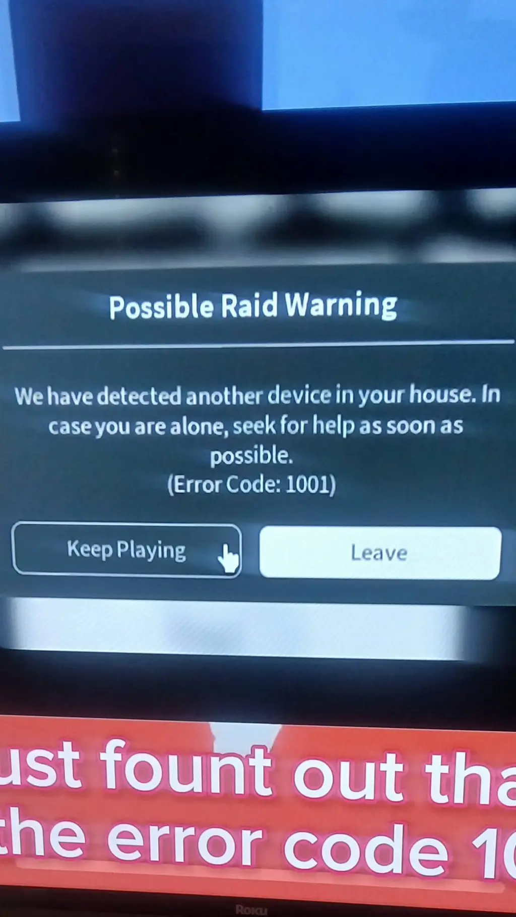 ai character: error code 1001 background