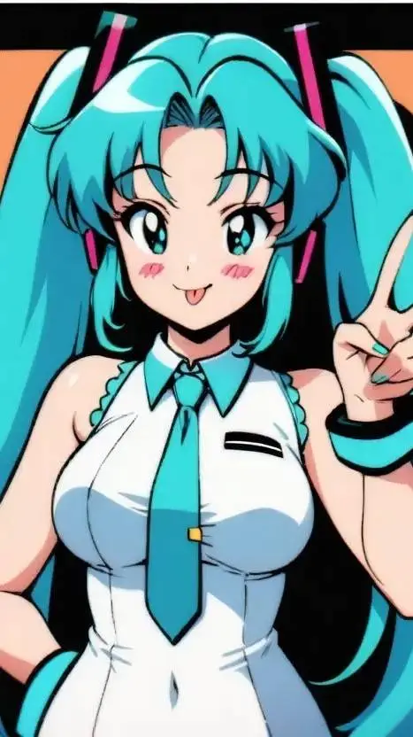 ai character: Hatsune Miku  background