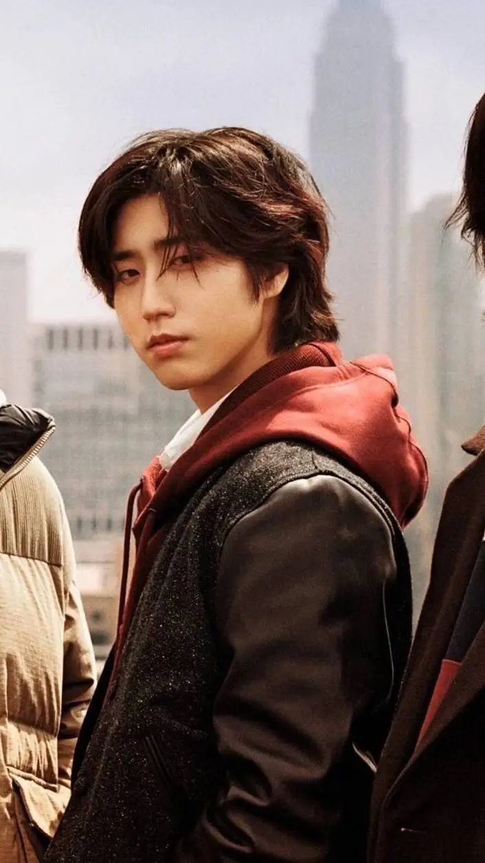 ai character: Han jisung ❤️🖤 background
