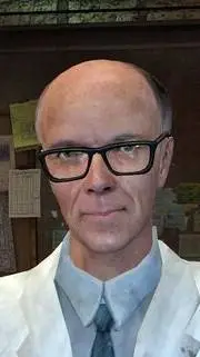 ai character: DR KLIENER  background