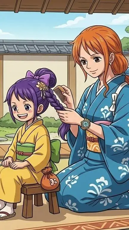 ai character: Nami y Tama background