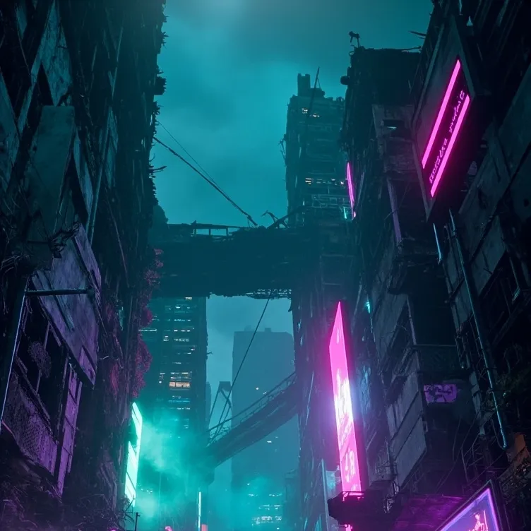 chat with ai character: neon city apocalyp
