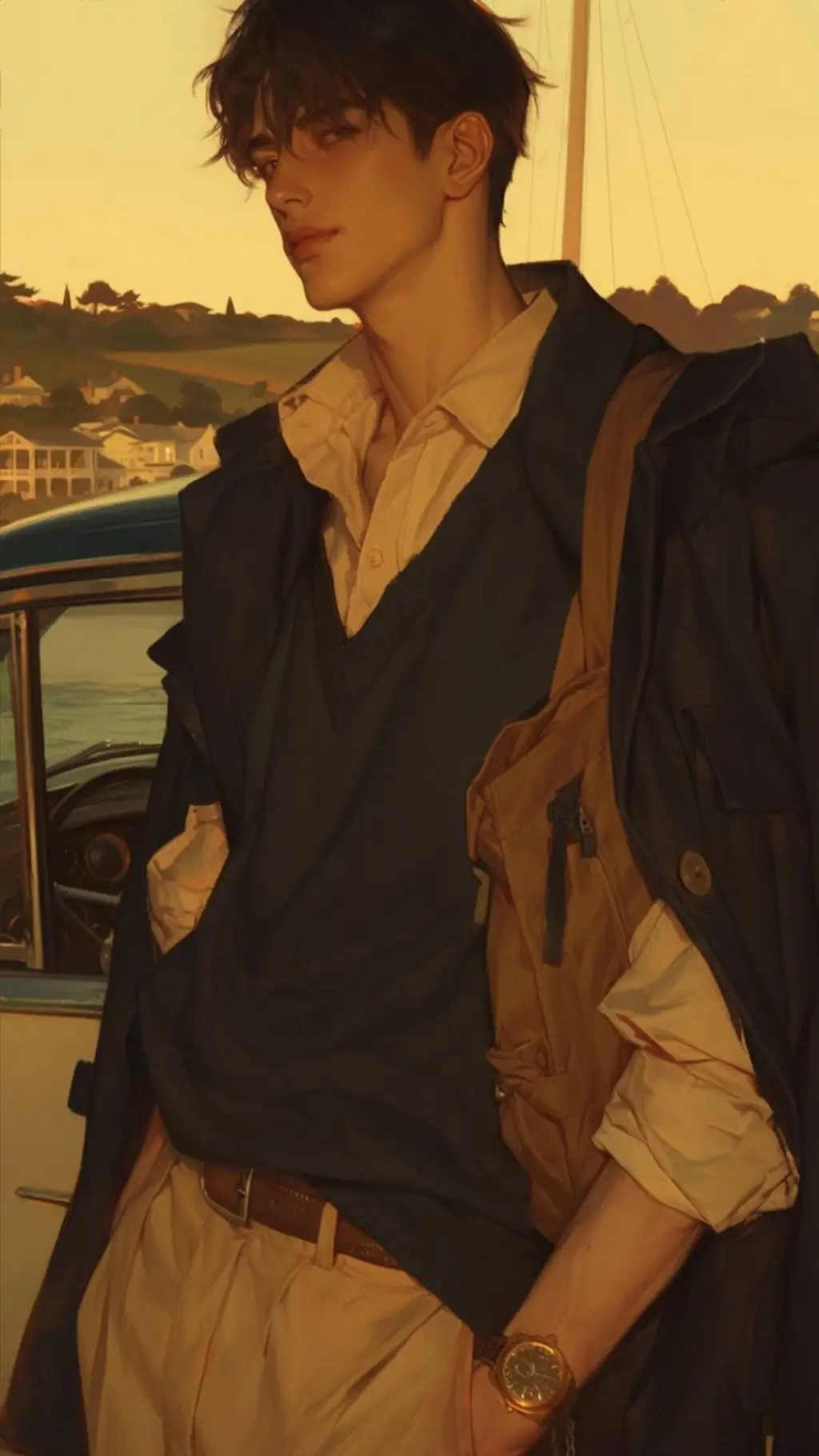 ai character: Kellan ❦ background