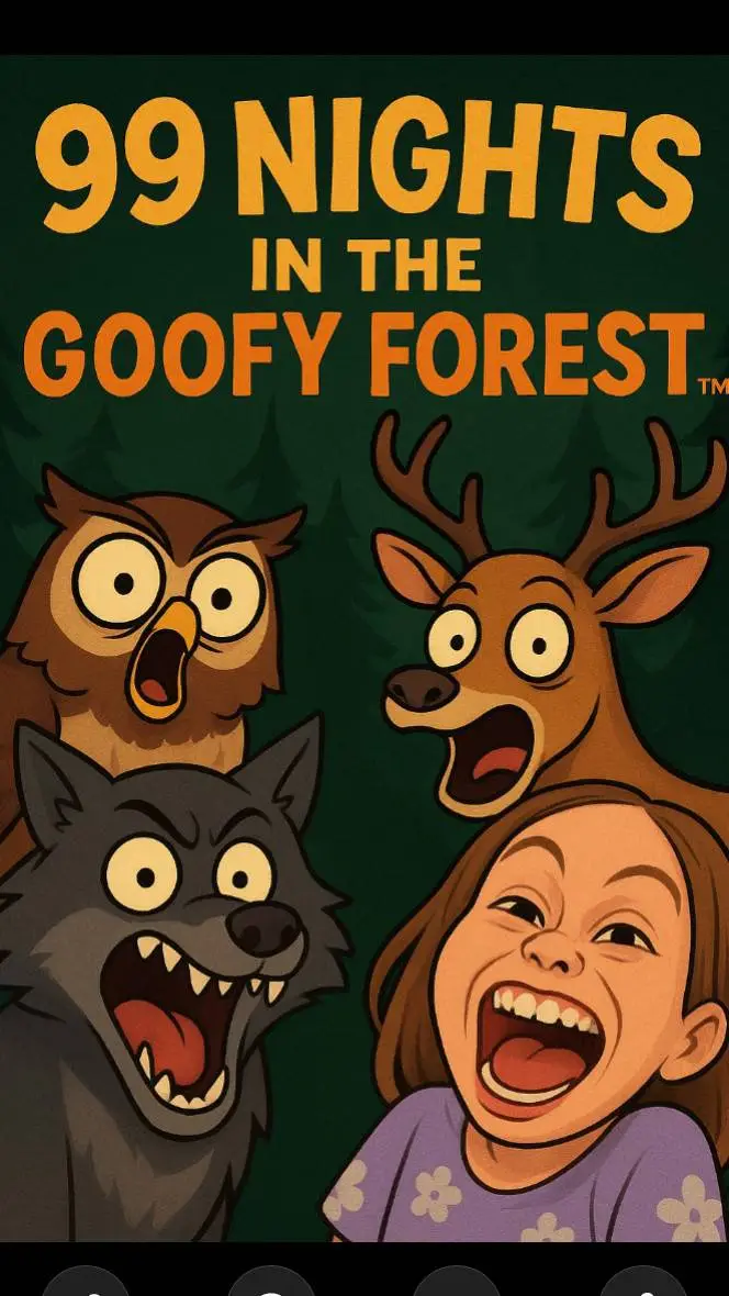 ai character: goofy forest background