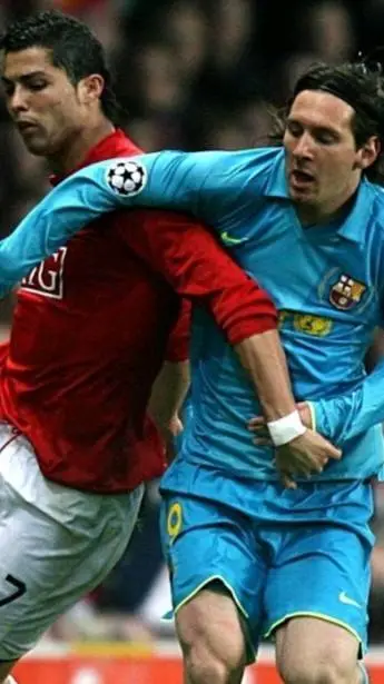 ai character: 🇵🇹CR7 and Messi🇦🇷 background
