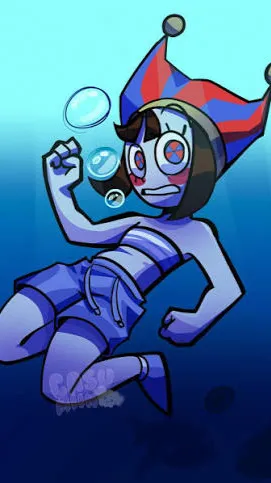 ai character: Tadc underwater background