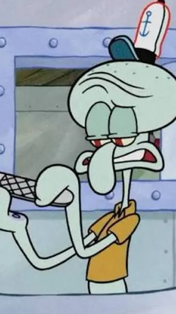 ai character: Squidward. background