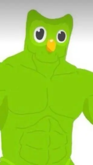 ai character:  Duolingo 😏😏 background