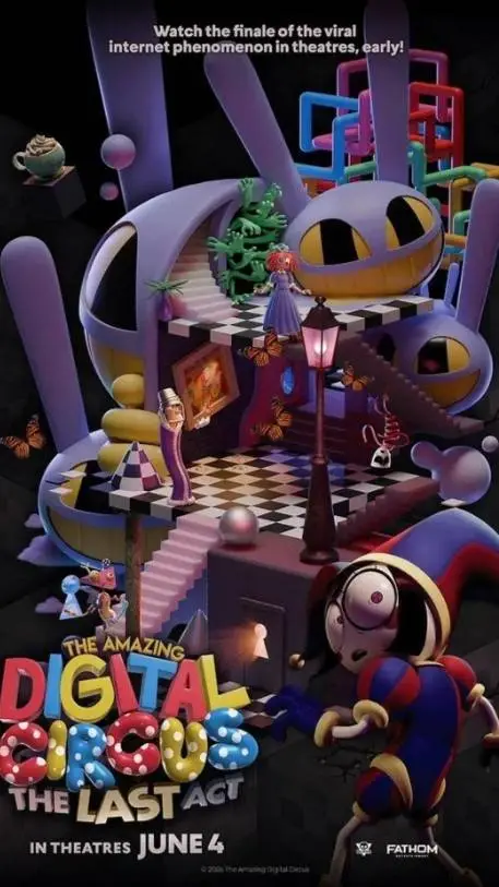 ai character: DIGITAL CIRCUS! background