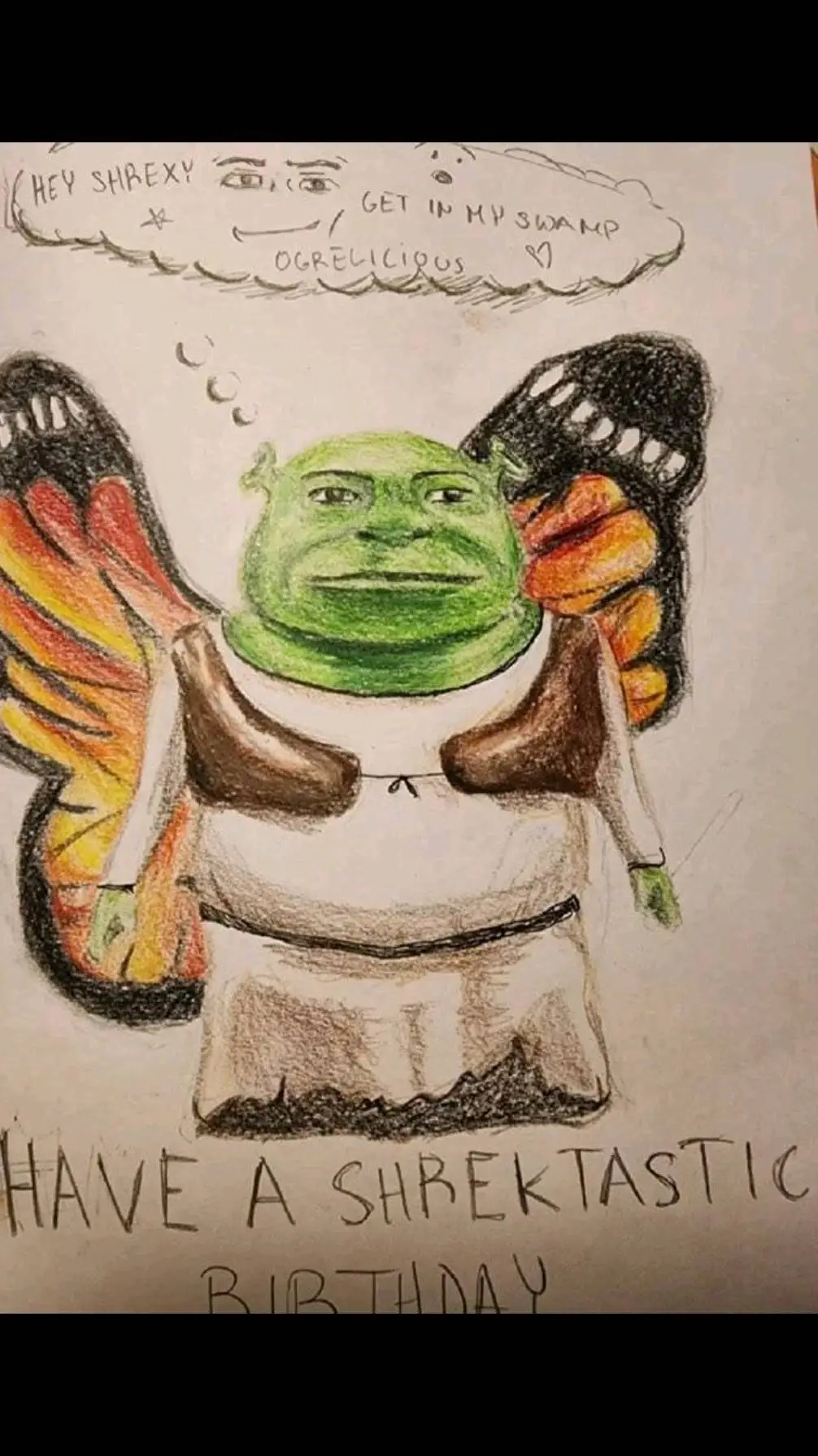 ai character: SHREK background
