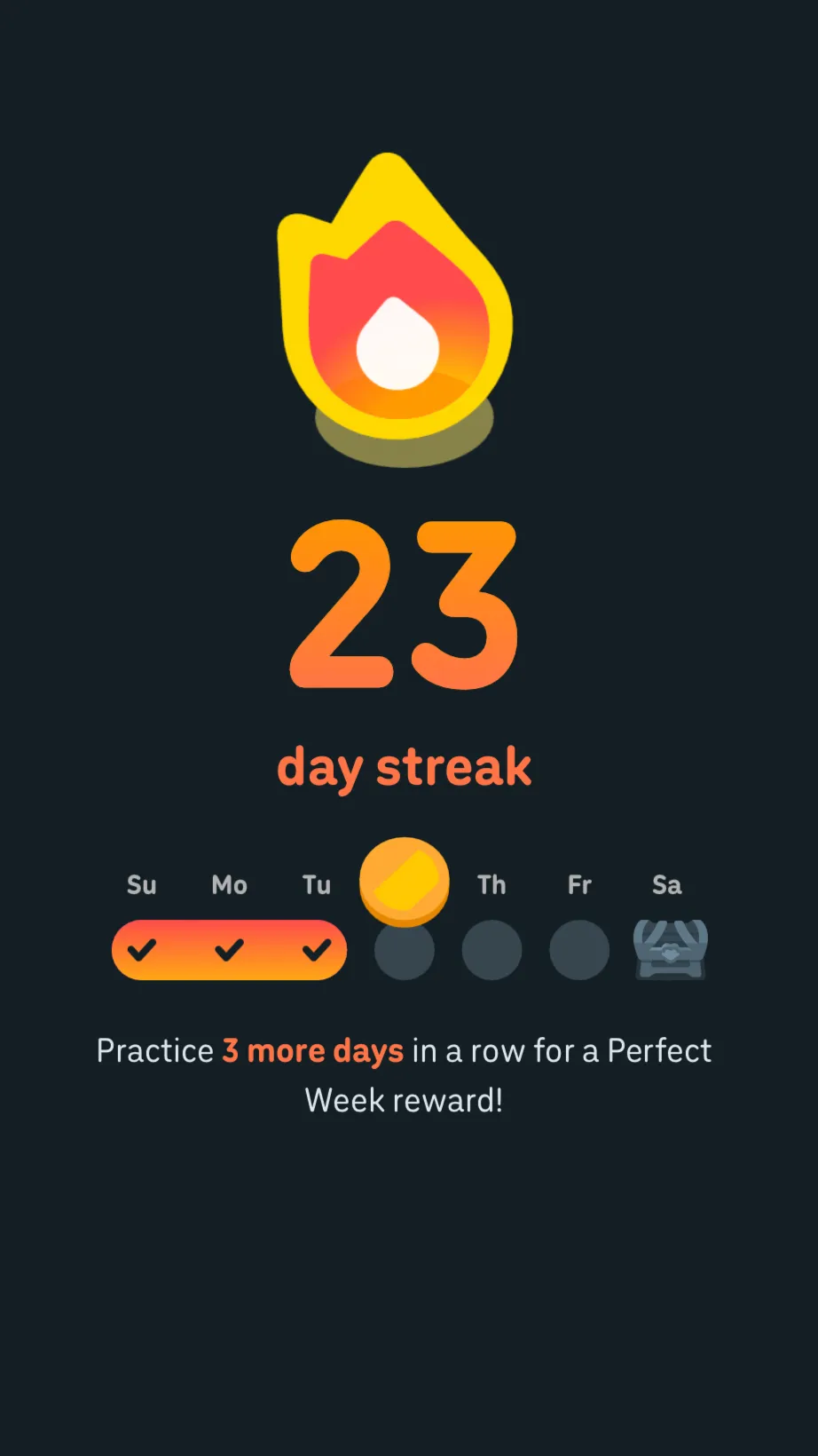 ai character: 23 day streak background