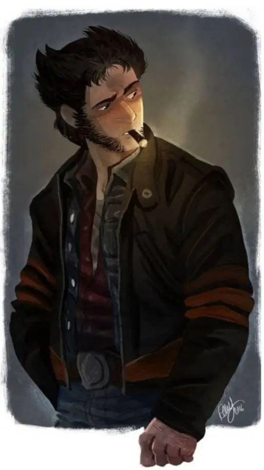 ai character: hugh Jackman  background