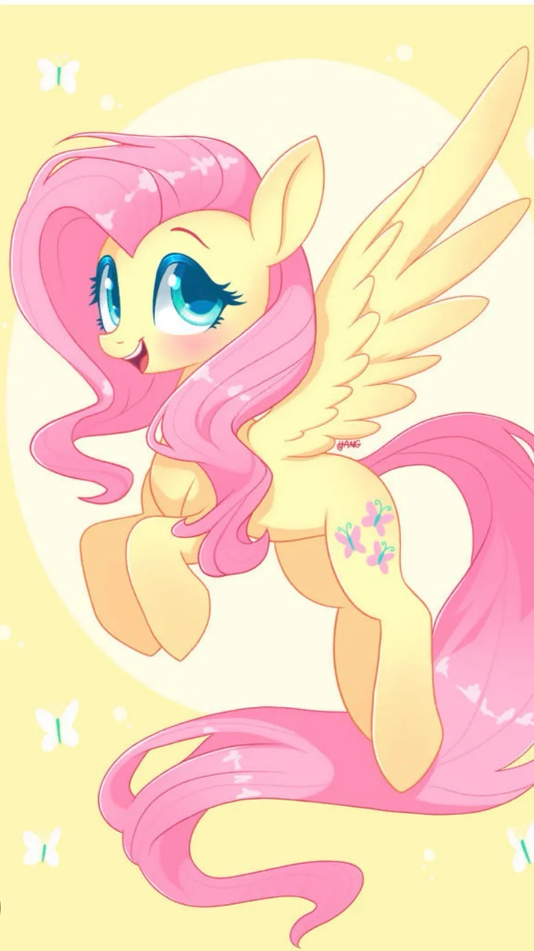 ai character: Fluttershy!  background