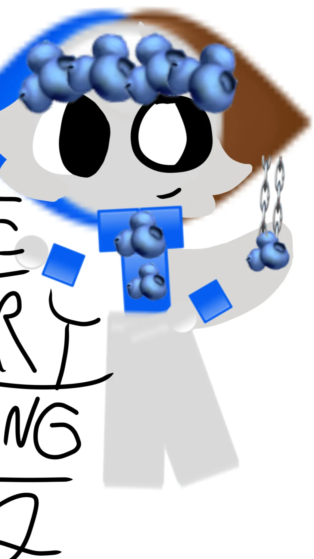 ai character: blueberi Sleepover background