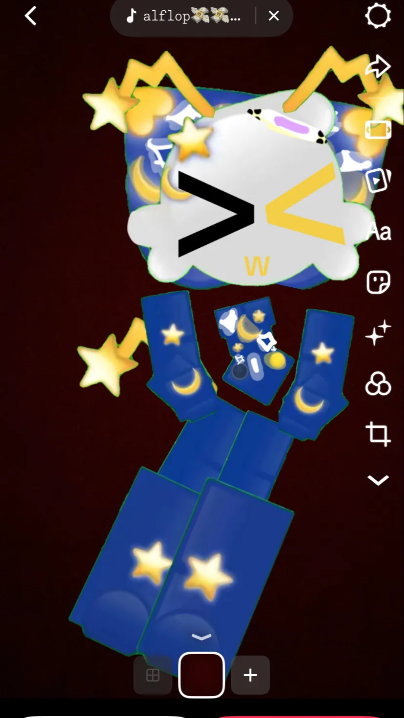 ai character: Lila emoijcat background