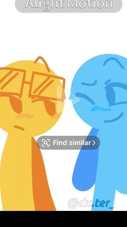 ai character: blue x yellow background