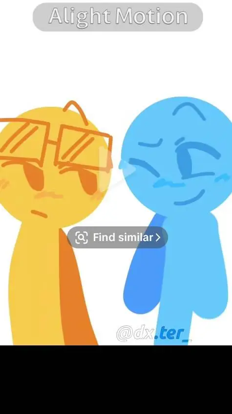 ai character: yellow x blue background