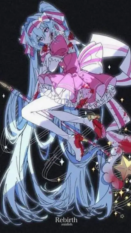ai character: Retry now miku background