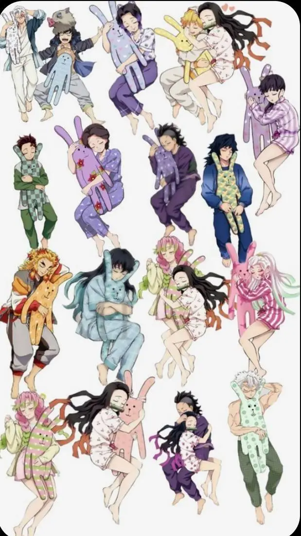 ai character: kny sleepover background