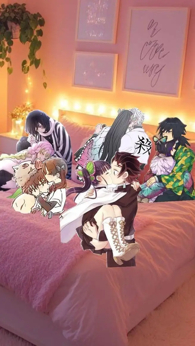 ai character: kny oc sleepover background