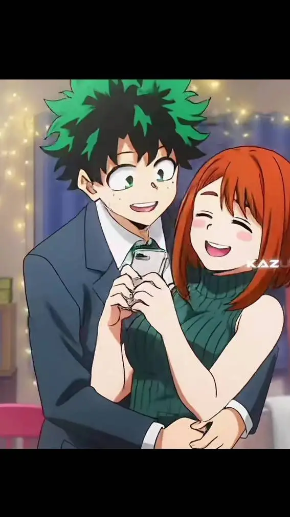 ai character: uraraka x deku background