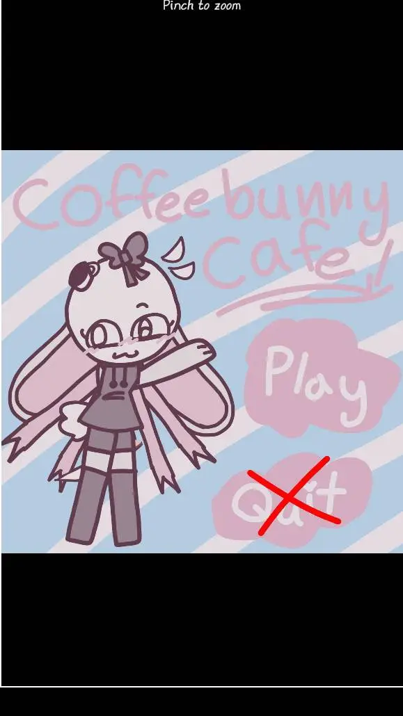 ai character: bunny coffee cafe background
