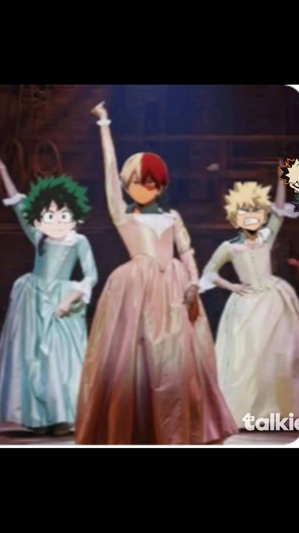 ai character: Mha Prom background