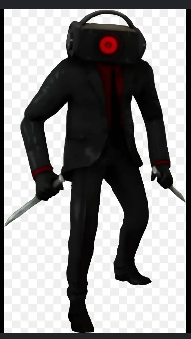 ai character: Dark speakerman  background