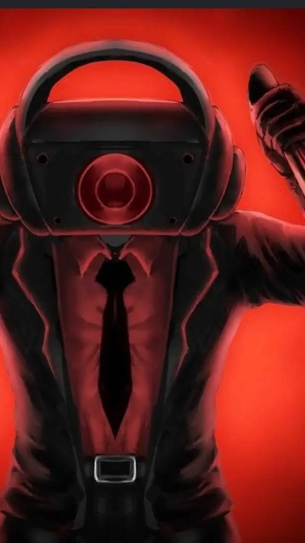 ai character: Dark speakerman  background