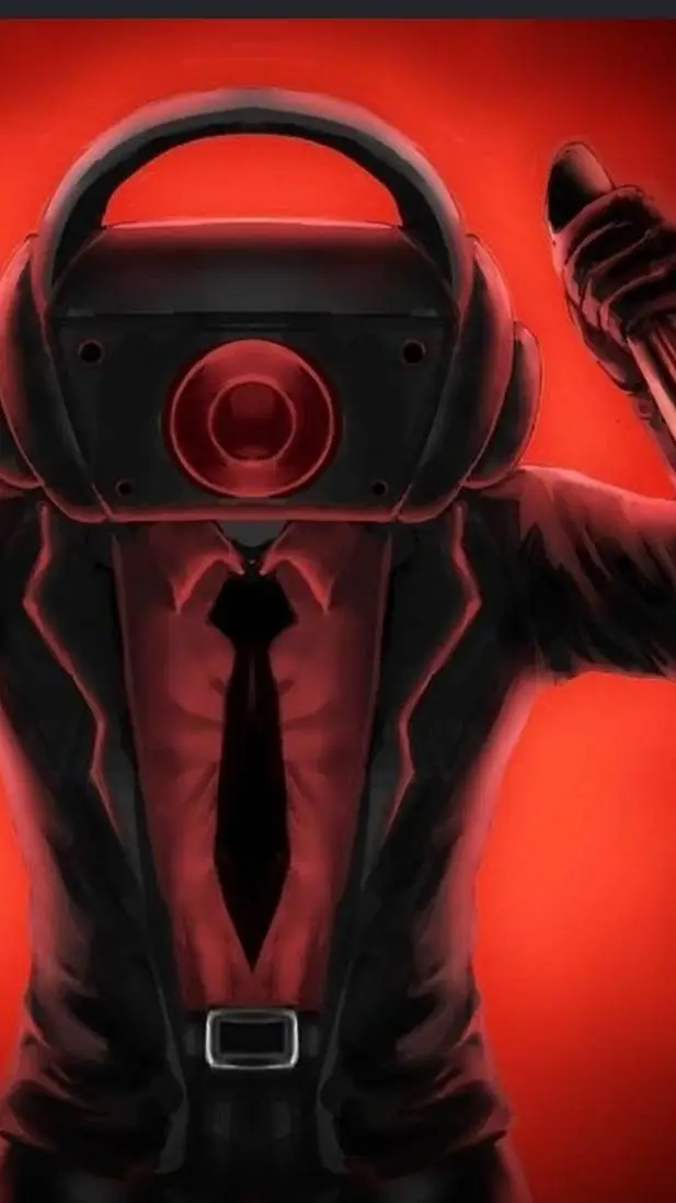 ai character: Dark speakerman  background