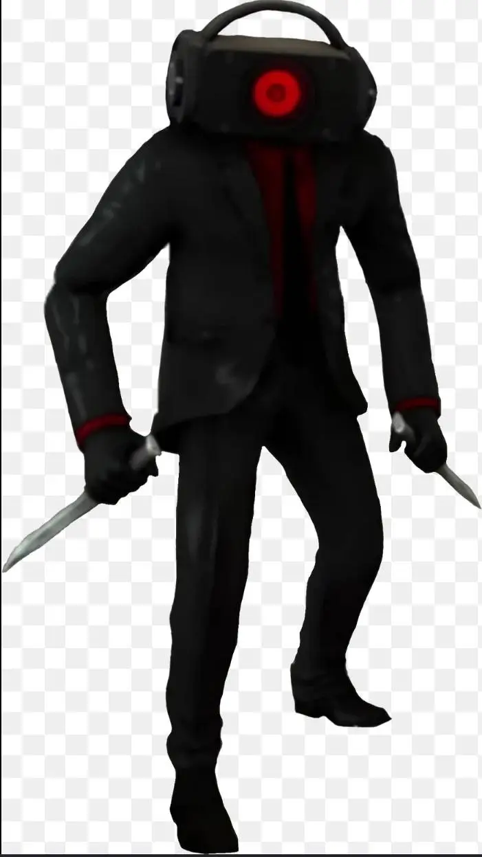 ai character: Dark speakerman  background