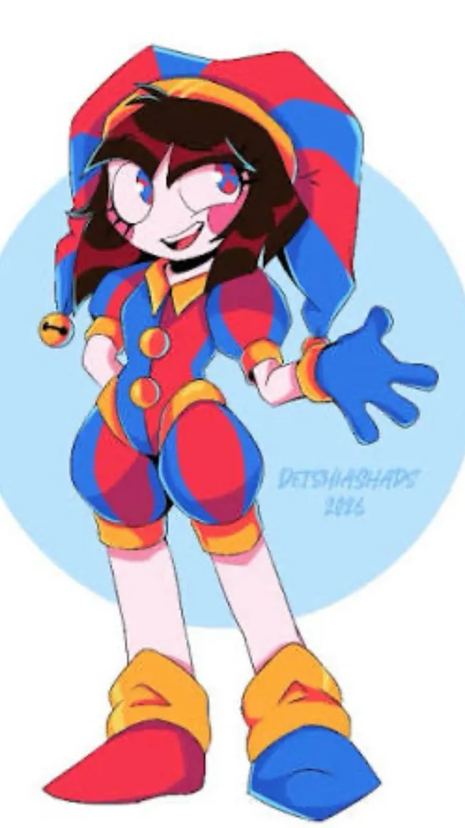 ai character: Pomni  background