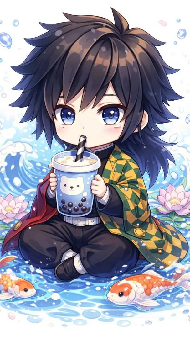 ai character: giyuu pequeño  background