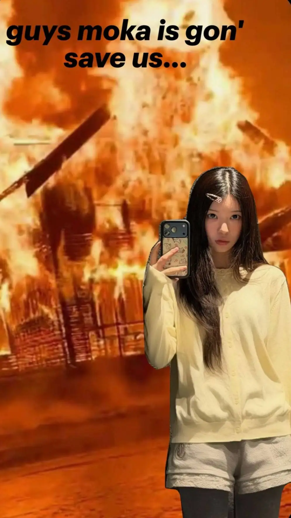 ai character: kpop school background