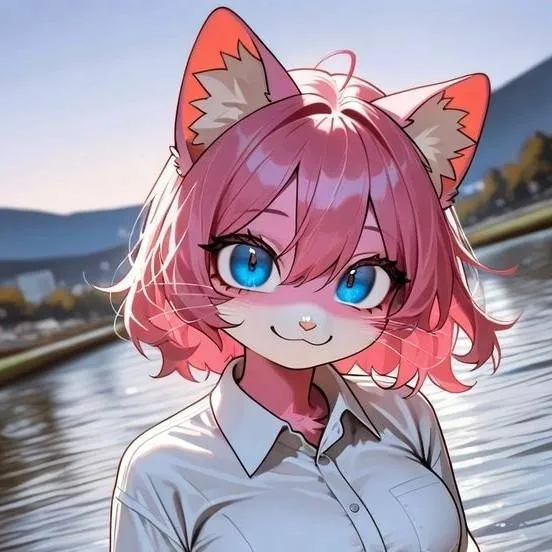 chat with ai character: pink kitten