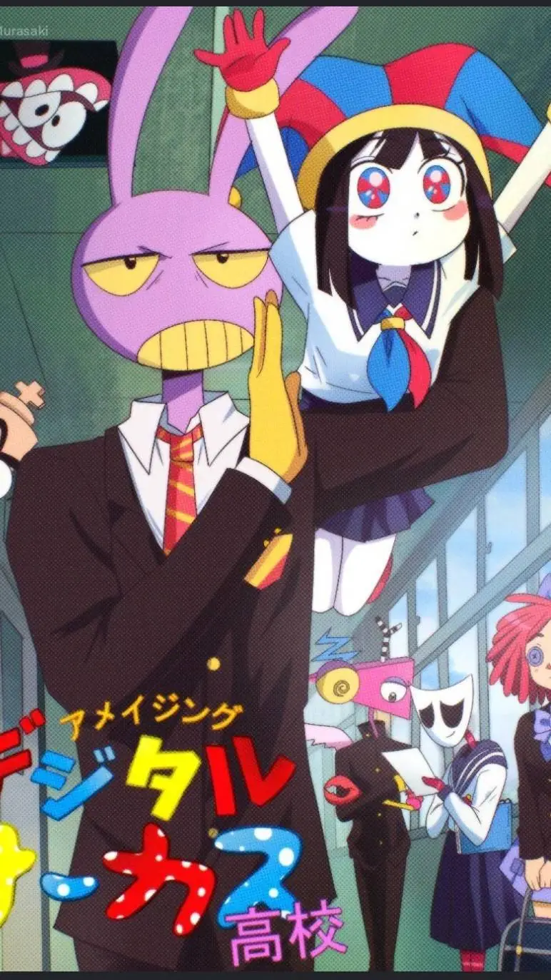 ai character: Anime school. background