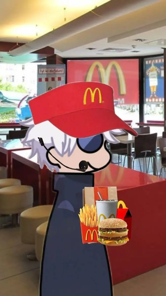 ai character: McDonalds Gojo background