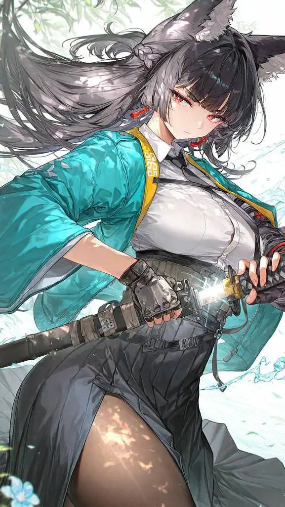 ai character: miyabi Hoshimi background