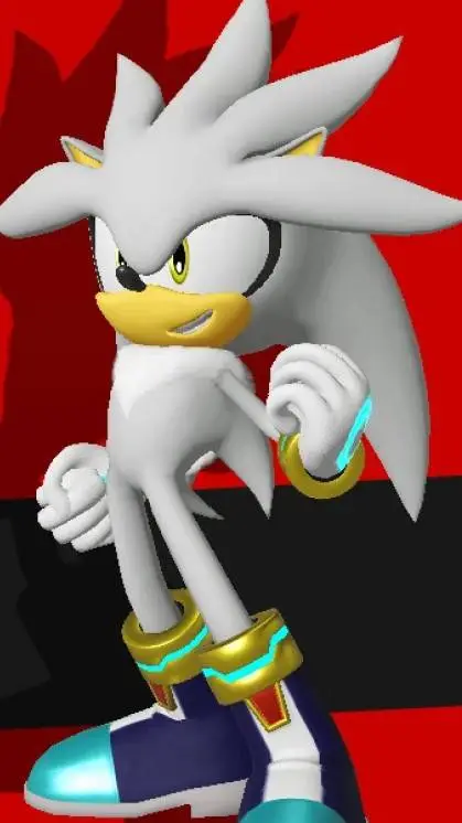 ai character: silver  background