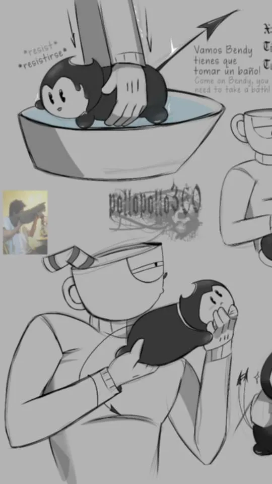 ai character: MOTM(bendy cat) background