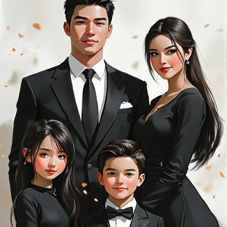 chat with ai character: tu esposo e hijos