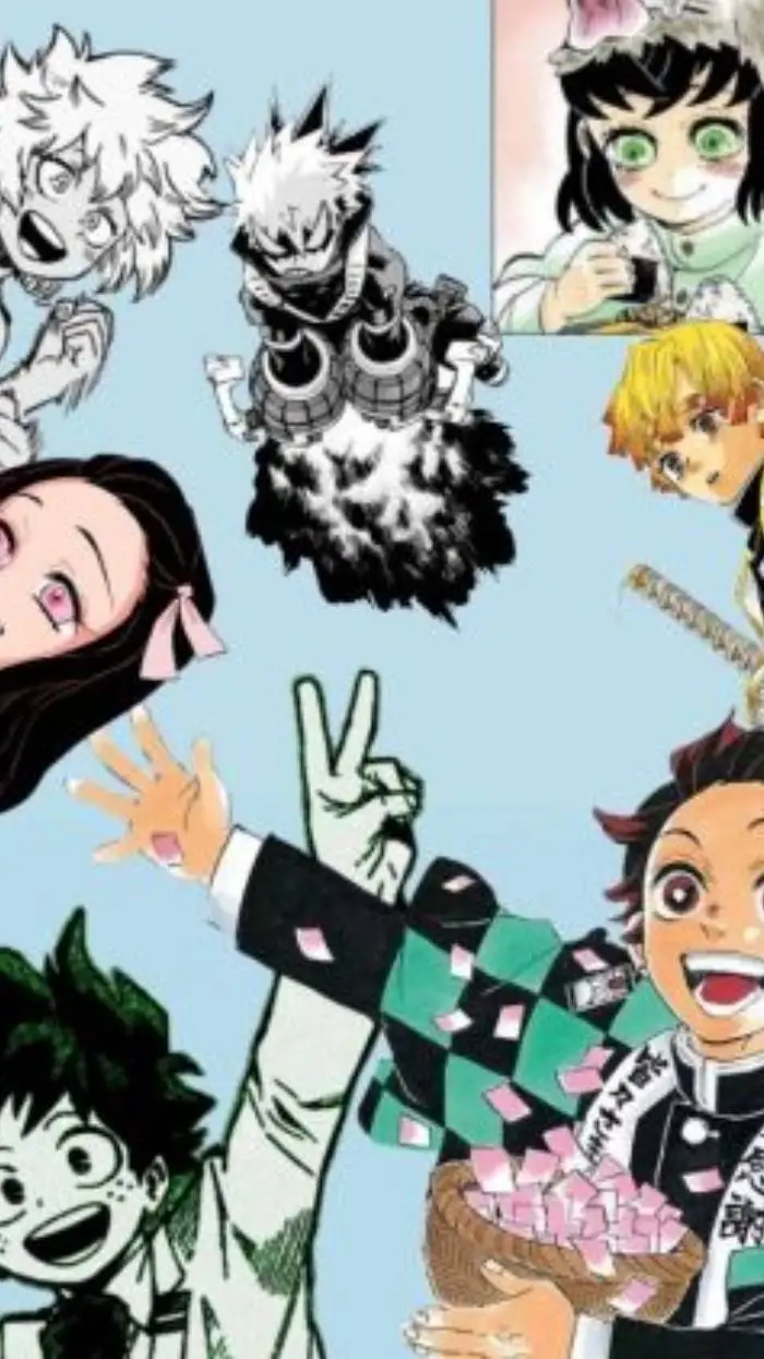 ai character: MHA × KNY  background