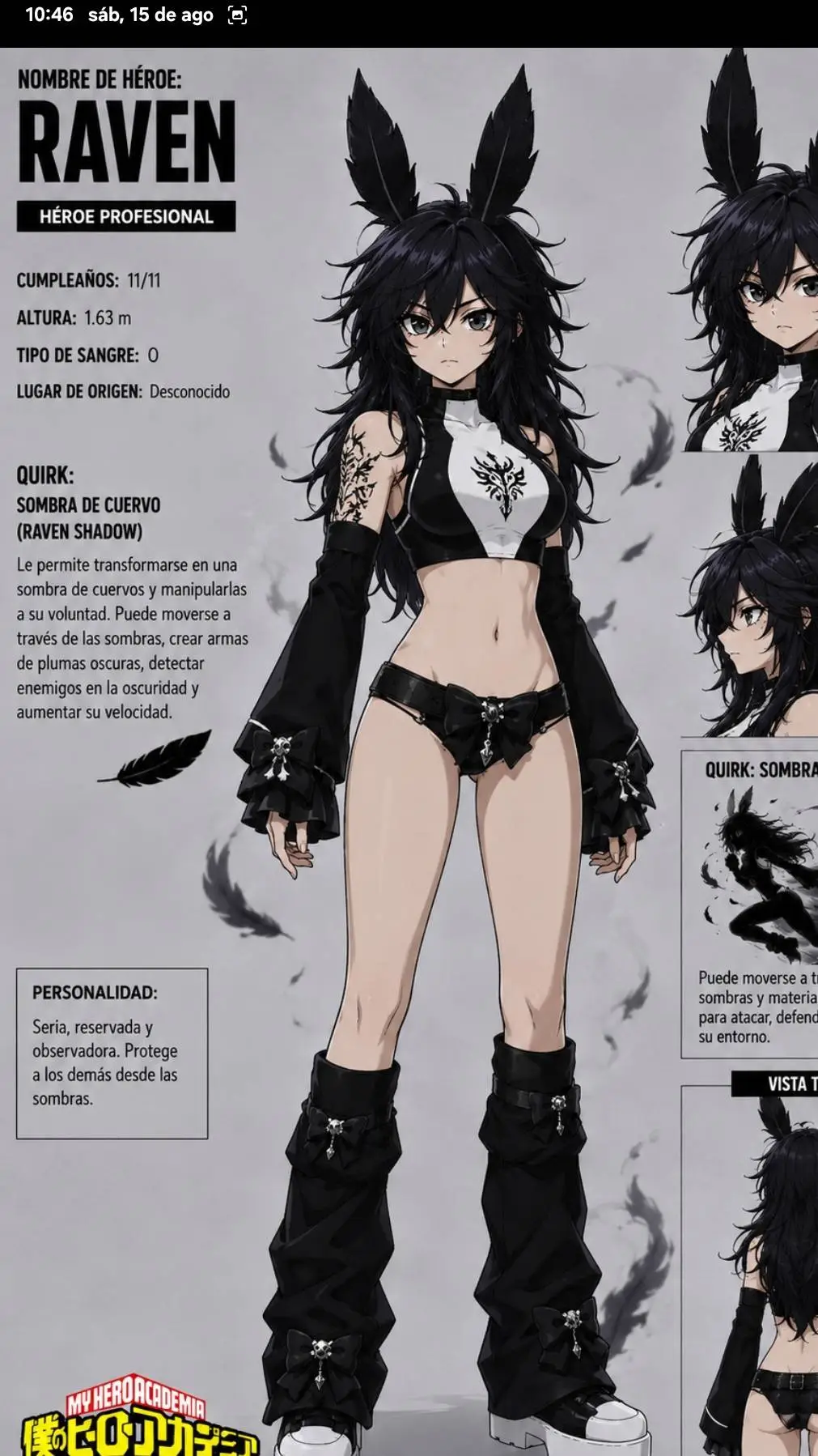 ai character: mha background