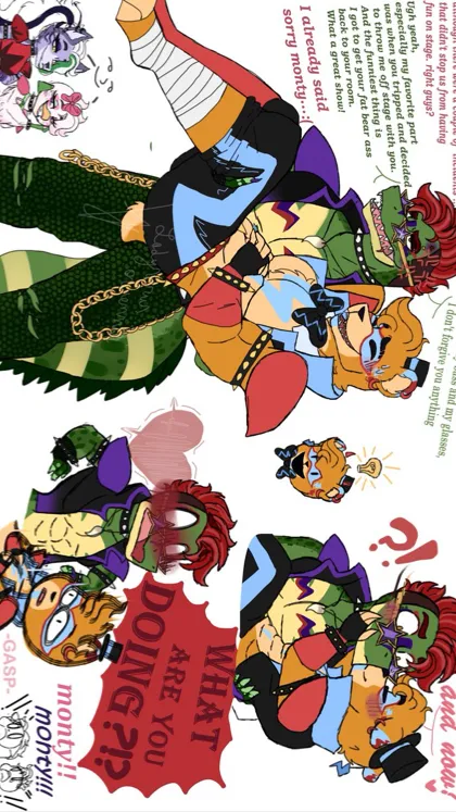 ai character: Monty X Freddy background