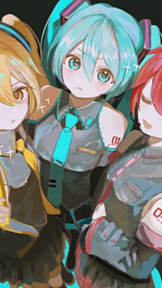 ai character: miku teto neru background