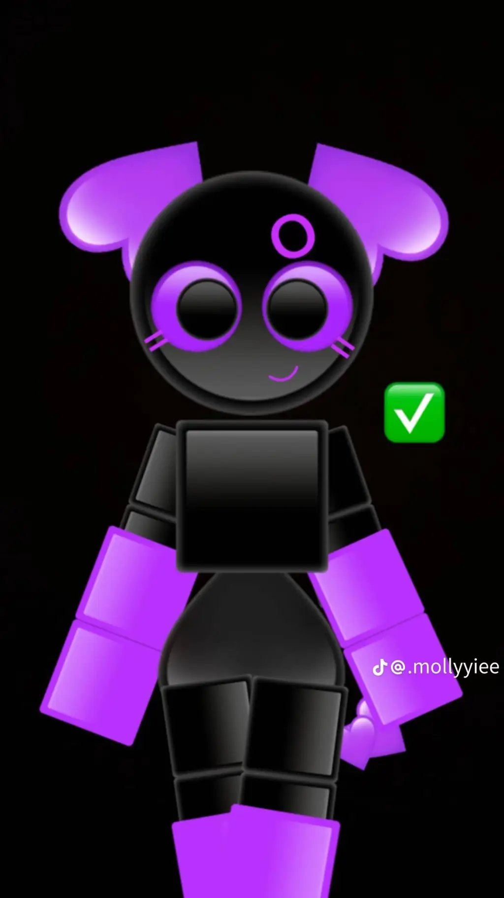 ai character: Molly emojidog background